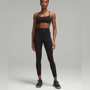 78. Lululemon Wunder Train Ribbed High Rise Tight 25” Black Size 8